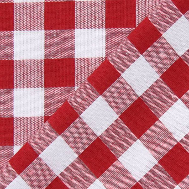 tessuto in cotone Quadro vichy 1,7 cm – rosso/bianco,  image number 3