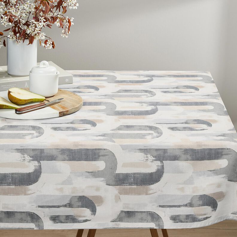 tessuto arredo mezzo panama Archi artistici &ndash; beige chiaro/grigio,  image number 8