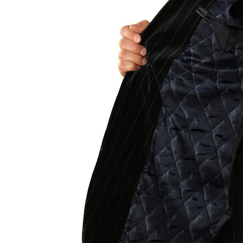Fodera trapuntata a rombi – nero-azzurro,  image number 8