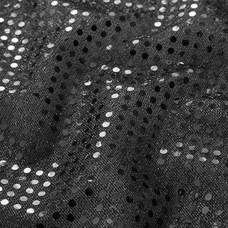 tessuto con paillettes, piccoli pois – nero, 