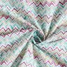 popeline di cotone Tratto di pennello a zigzag stampa digitale – bianco/eucalipto,  thumbnail number 3