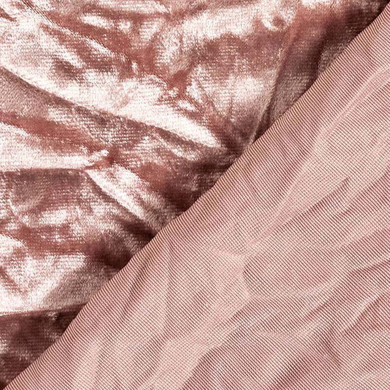 velluto stretch stropicciato – rosa anticato,  image number 4