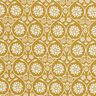 tessuto in cotone cretonne Fiori e tralci – senape/bianco,  thumbnail number 1