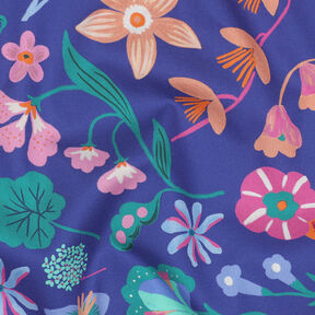 popeline di cotone Meadow Flower stampa digitale | Nerida Hansen – blu reale/turchese chiaro, 