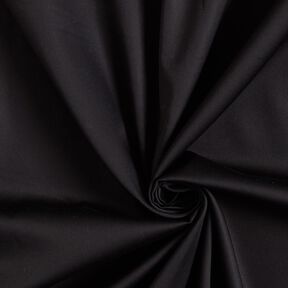 satin di cotone tinta unita – nero, 