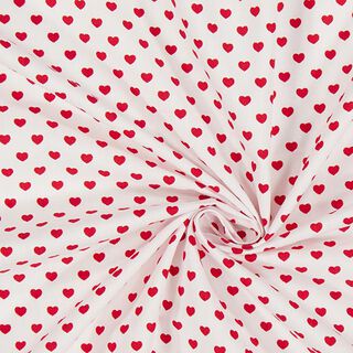 popeline mini cuori – bianco, 