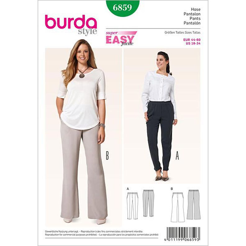 Pantaloni / Pantaloni alla zuava, Burda 6859,  image number 1