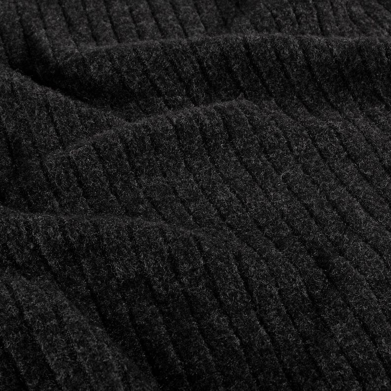 Maglia a coste super morbida – nero, image number 2