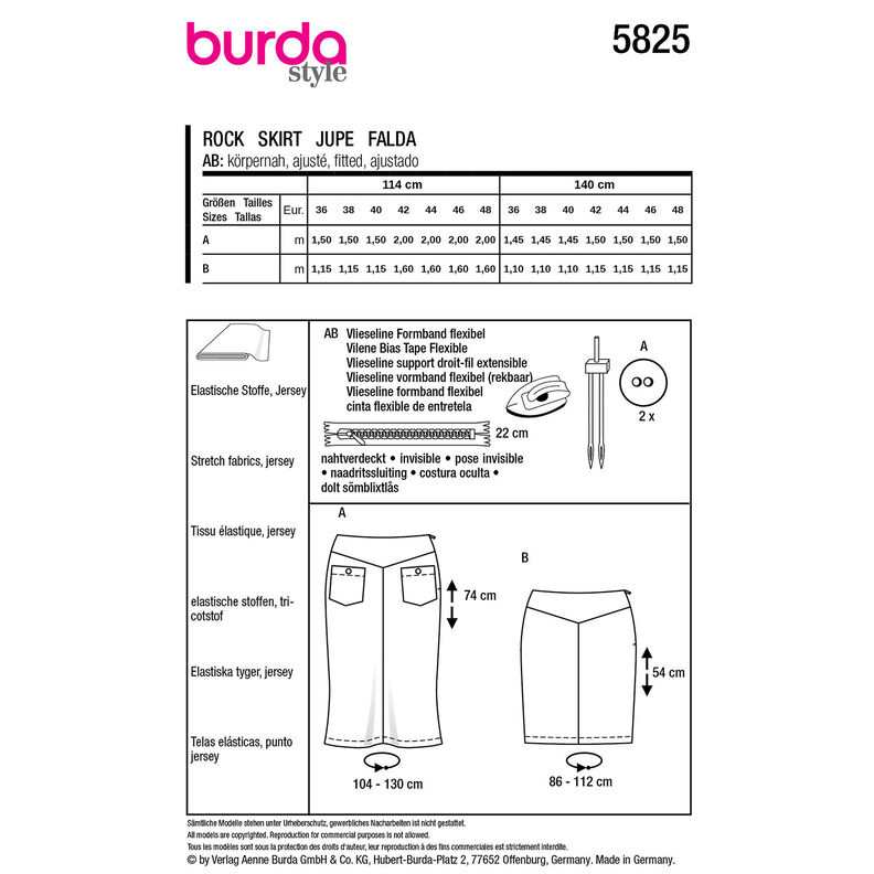 Gonna | Burda 5825 | 36-48,  image number 9