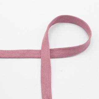 Cordoncino piatto Felpa cotone [15 mm] – rosa antico scuro, 