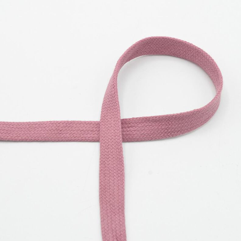 Cordoncino piatto Felpa cotone [15 mm] – rosa antico scuro,  image number 1