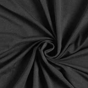 bambù jersey di viscosa tinta unita – nero | Resto 50cm, 