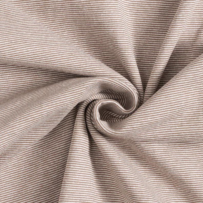 Costina tubolare per polsini con anelli stretti – cioccolato/bianco lana,  image number 1