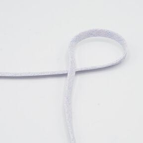 Cordoncino piatto Felpa lurex [8 mm] – bianco/lillà, 