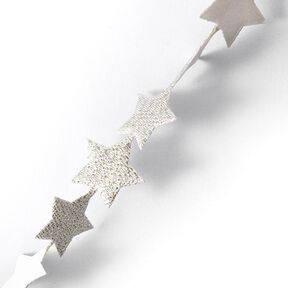 ghirlanda di stelle autoadesiva [20 mm] - argent metallica, 
