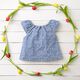 popeline di cotone fiori bicolore – colore blu jeans/azzurro,  thumbnail number 7