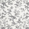 tessuto in cotone cretonne Uccelli – grigio ardesia/bianco lana,  thumbnail number 1