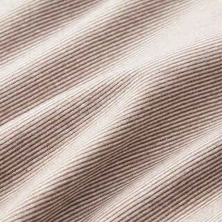 Costina tubolare per polsini con anelli stretti – cioccolato/bianco lana, 