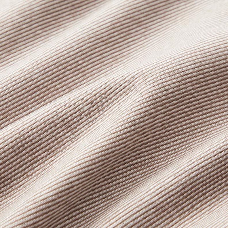 Costina tubolare per polsini con anelli stretti – cioccolato/bianco lana,  image number 2