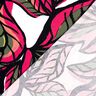 jersey di viscosa grandi foglie – rosa fucsia acceso/blu notte,  thumbnail number 4