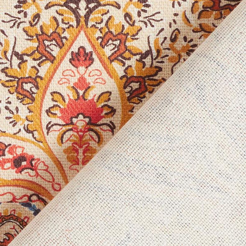 tessuto arredo mezzo panama Retro Paisley – beige,  image number 4