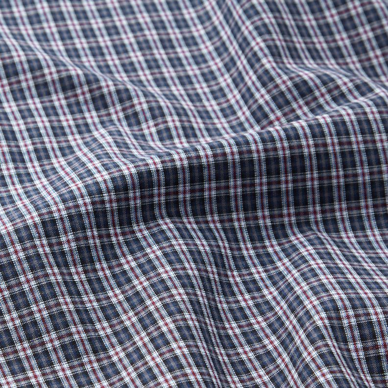 Tessuto per camicia a quadretti doppi – blu marino/rosso Bordeaux,  image number 2