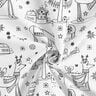 popeline di cotone Tessuto da colorare Natale – bianco/nero,  thumbnail number 4
