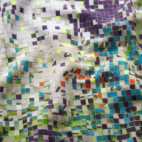 GOTS Jersey di cotone Mosaico sparso | TCC x LOOKS by Wolfgang Joop – verde mela/beige scuro, 