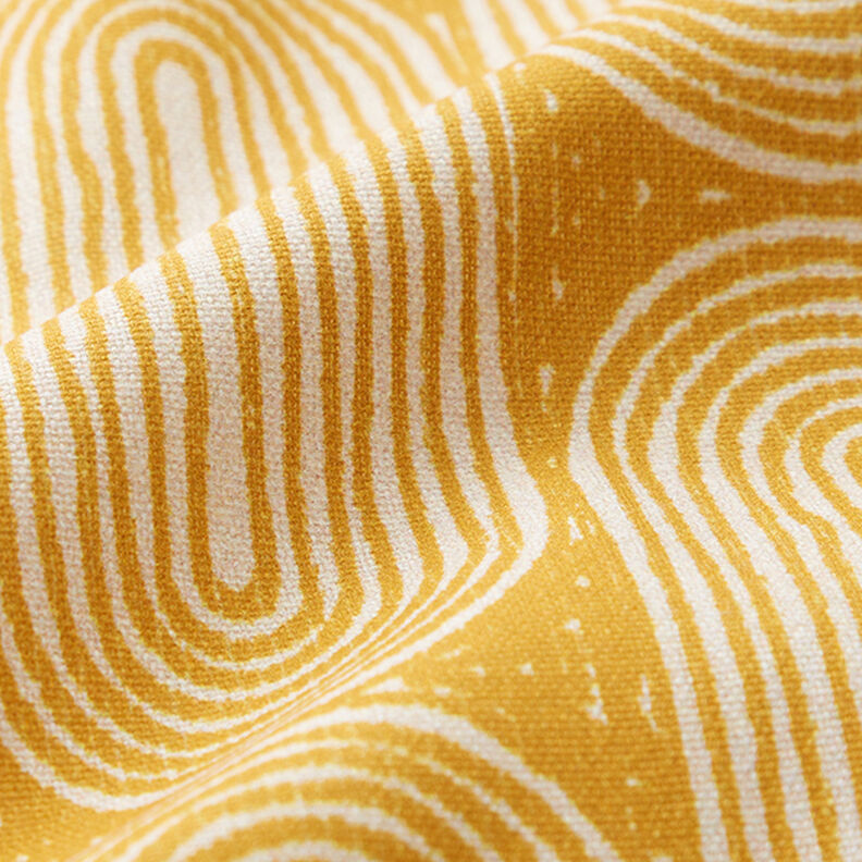 tessuto arredo mezzo panama Archi – giallo curry/naturale,  image number 2