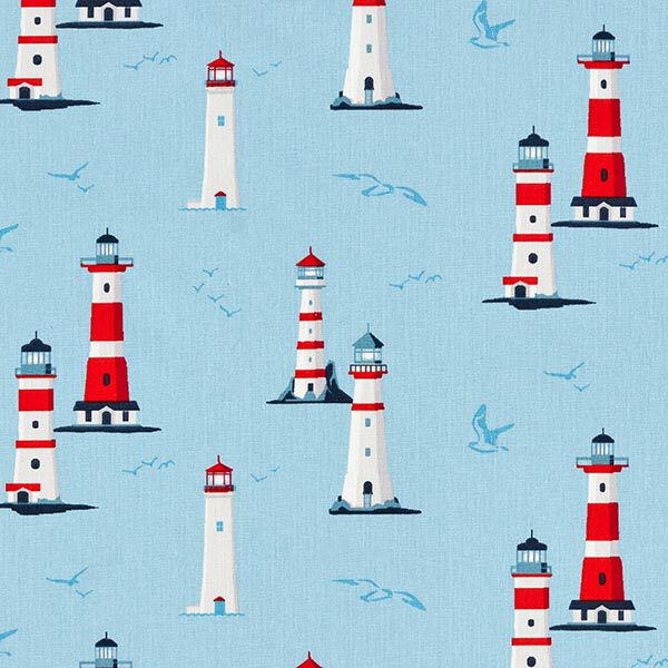 tessuto in cotone cretonne Fari – blu cielo, image number 1