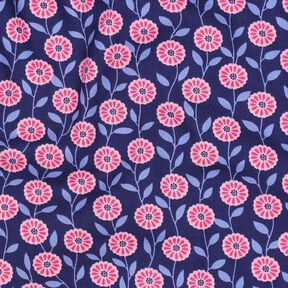 popeline di cotone Fiorellini estivi | Poppy Fabrics – rosa/indaco, 
