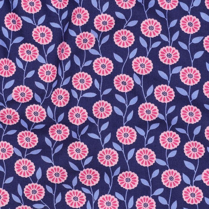 popeline di cotone Fiorellini estivi | Poppy Fabrics – rosa/indaco,  image number 2