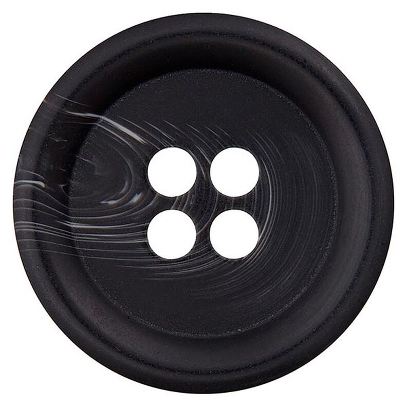 bottone in poliestere, 4 fori – nero/bianco,  image number 1