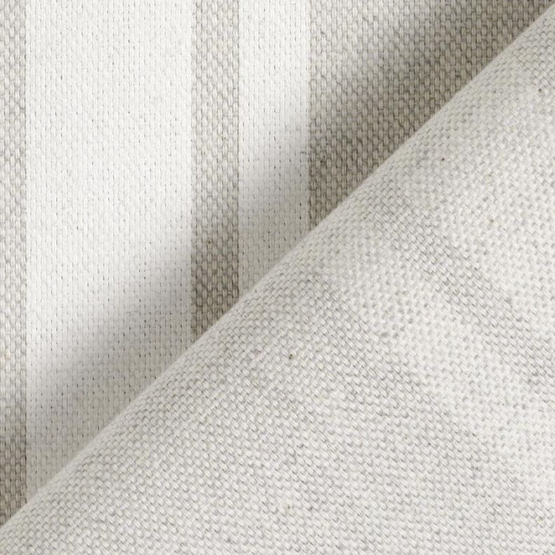 tessuto arredo panama Rigato – bianco lana/grigio nebbia,  image number 4