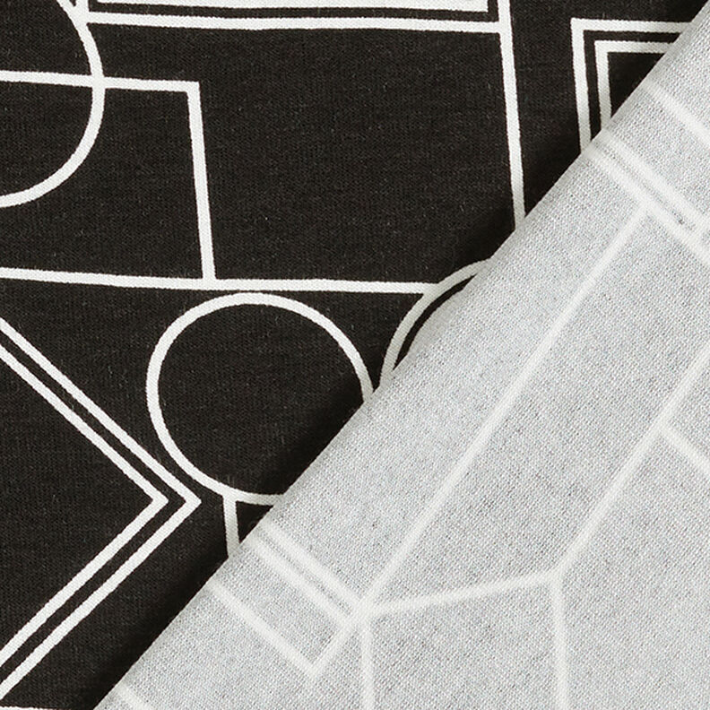 Forme geometriche in jersey di viscosa – nero/bianco,  image number 4