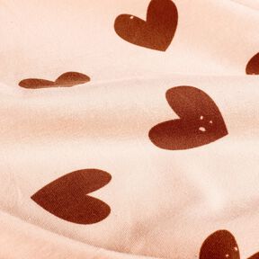 jersey di cotone Grandi cuori – rosé/rosa antico scuro, 
