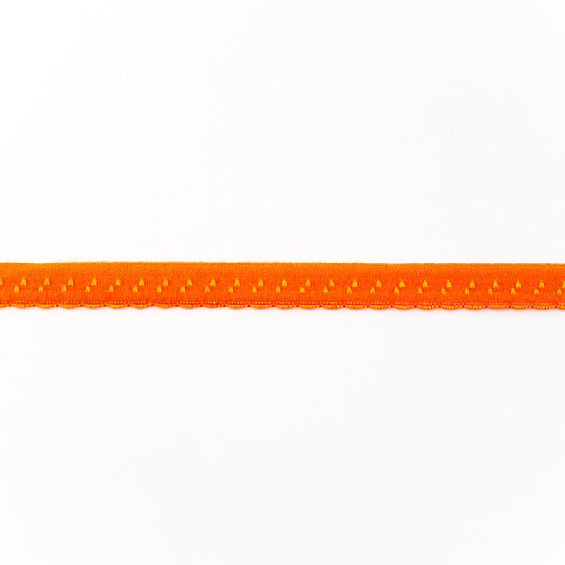 Fettuccia elastica pizzo [12 mm] – arancione,  image number 1