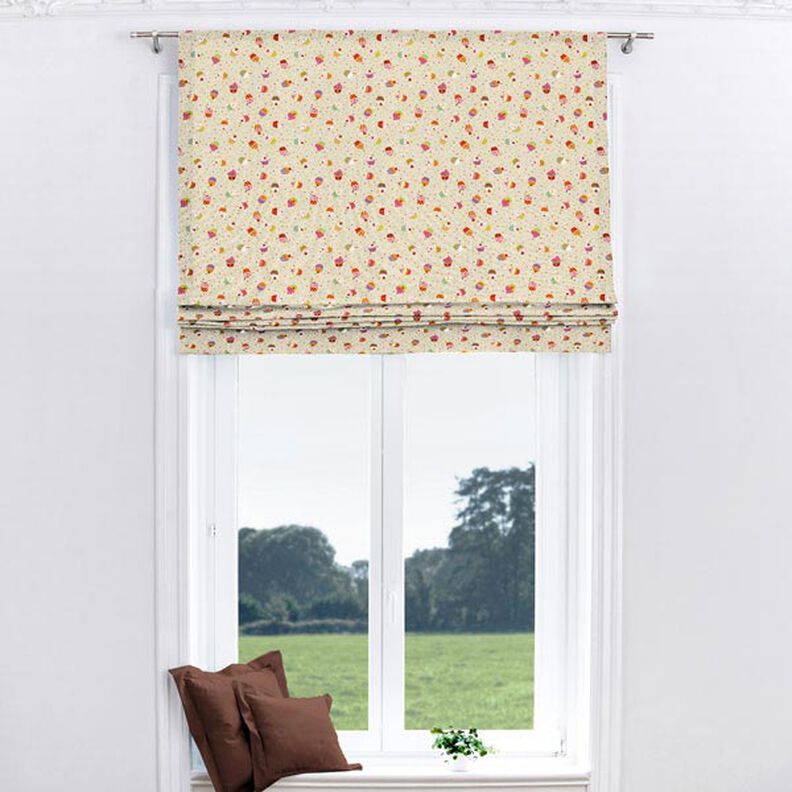 tessuto arredo mezzo panama muffin colorati – naturale,  image number 4