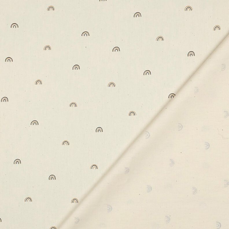 GOTS popeline di cotone Piccoli arcobaleni | Poppy Fabrics – naturale/marrone capriolo, image number 4
