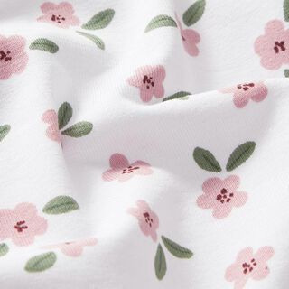 jersey di cotone graziosi fiorellini di bosco – bianco, 