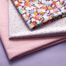 tessuto in cotone cretonne Uccelli e fiori – uva/violetto pastello,  thumbnail number 5