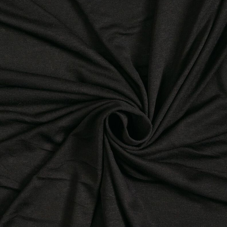 Jersey estivo in viscosa leggera – nero,  image number 1