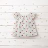 mussolina / tessuto doppio increspato Ciliegie ricamate | Poppy Fabrics – bianco/rosso fuoco,  thumbnail number 6