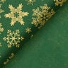 tessuto in cotone popeline Cristalli di neve – verde/oro,  thumbnail number 4
