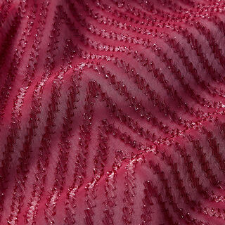 Chiffon con brillantini a zig-zag – rosso Bordeaux, 