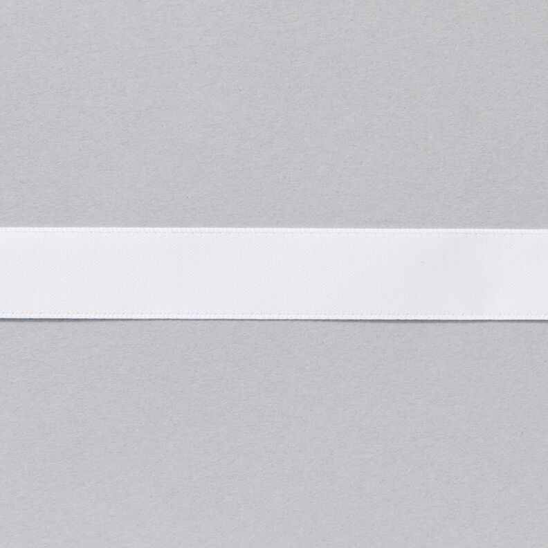 Nastro in satin [15 mm] – bianco,  image number 1