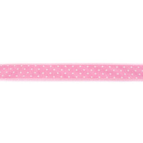 Nastro tessuto chambray pois – rosa, 