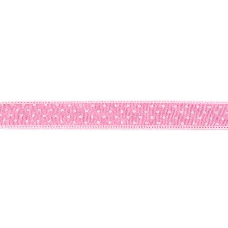 Nastro tessuto chambray pois – rosa,  image number 1