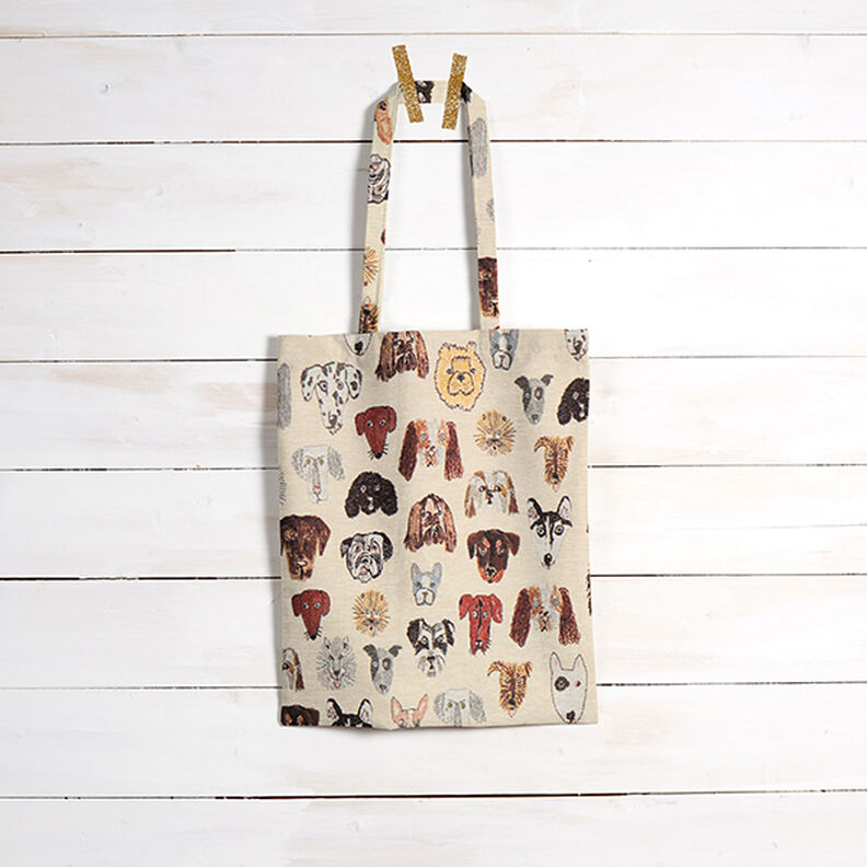 tessuto arredo gobelin, cani – beige,  image number 8