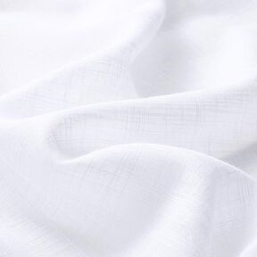 tessuto per tende, voile effetto lino 300 cm – bianco, 